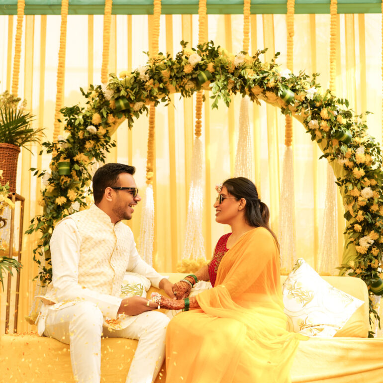 haldi ceremony candid by wedding reels